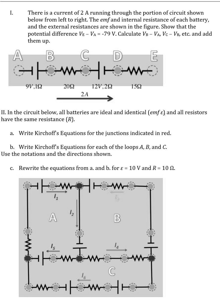 SOLVED There is a current of 2 A running through the portion of