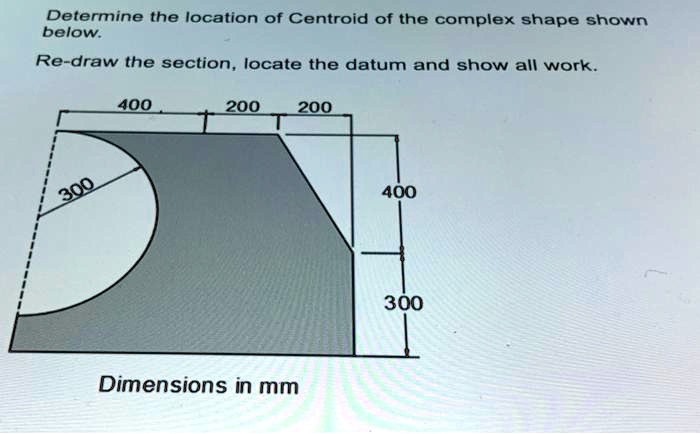 SOLVED: Determine the location of the centroid of the complex shape ...