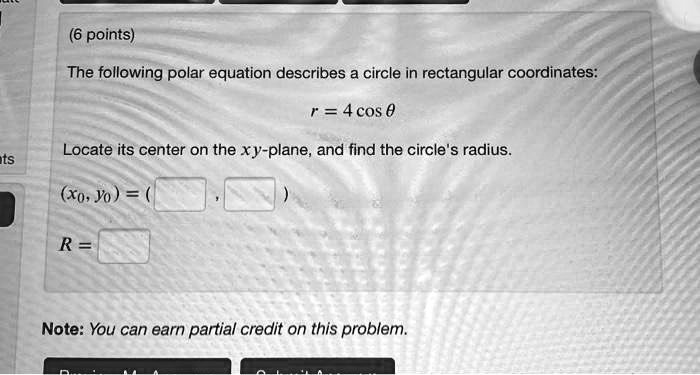 Video Solution: The Following Polar Equation Describes A Circle In 