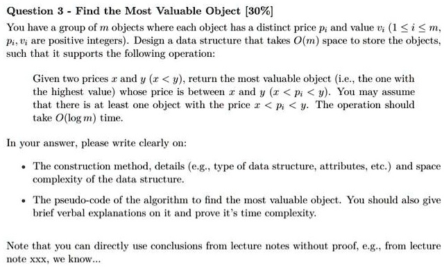 SOLVED: Answer: The construction method for the data structure is a ...