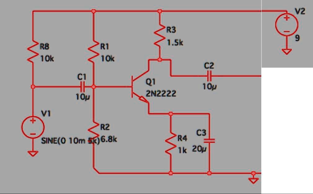 SOLVED BJT Amplifier (Large Signal and Small Signal) VCC 9V (can be