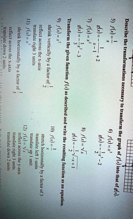 SOLVED: translate shrink 4 shink 4 2 rcflect across down horizontally U ...