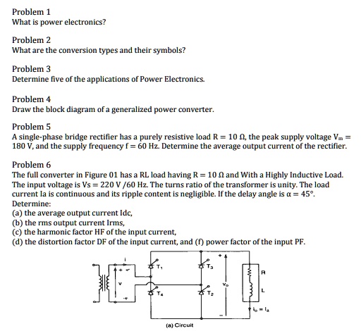 SOLVED: Problem 1 What is power electronics? Problem 2 What are the ...