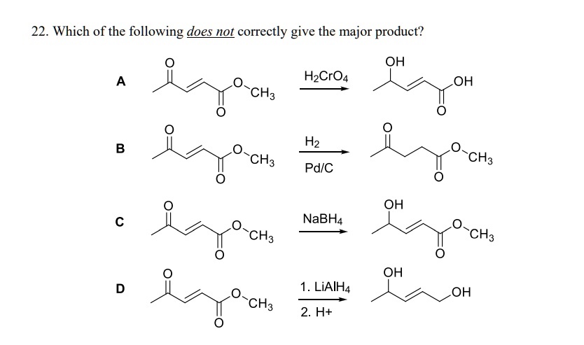 SOLVED: 22. Which of the following does not correctly give the major ...