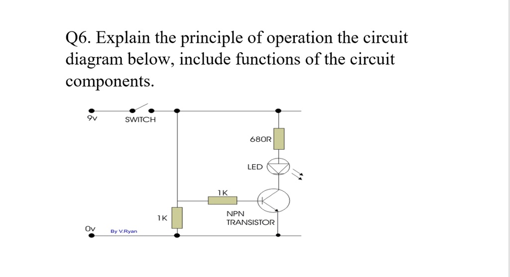 SOLVED: Q6. Explain the principle of operation of the circuit diagram ...