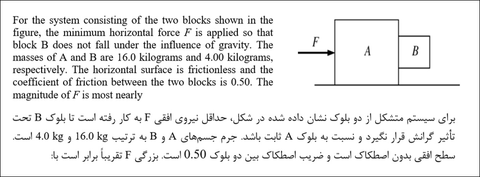 For The System Consisting Of The Two Blocks Shown In The Figure The ...