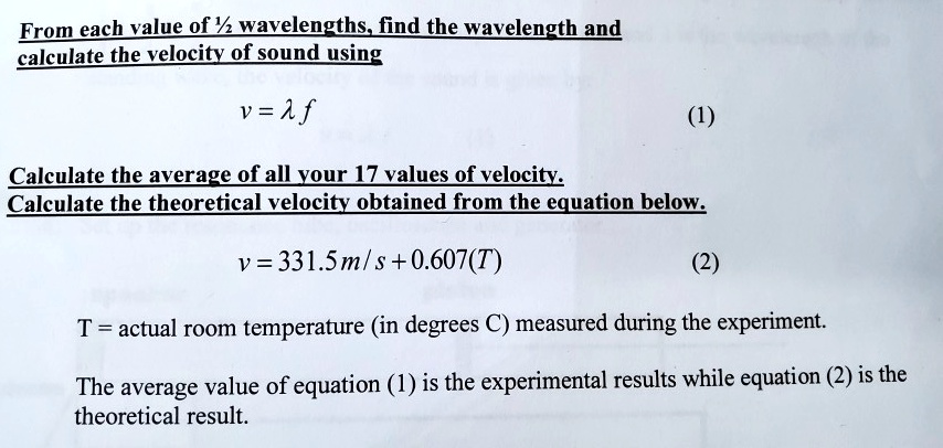 SOLVED: From each value of !wavelengthsfind the wavelength and ...