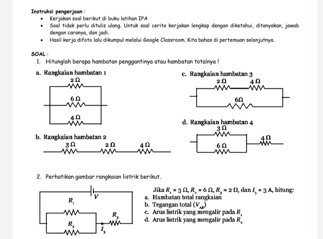 SOLVED: Instruksi Pengerjaan : - Kerjakan Soal Berikut Di Buku Latihan ...