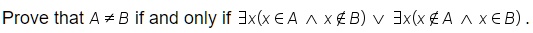 prove that a b if and only if jxx a x b jxx a xeb 10706