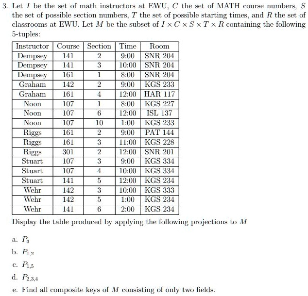 Ewu Math Lab Hours SOLVED: Let be the set of math instructors at EWU the set of MATH ...