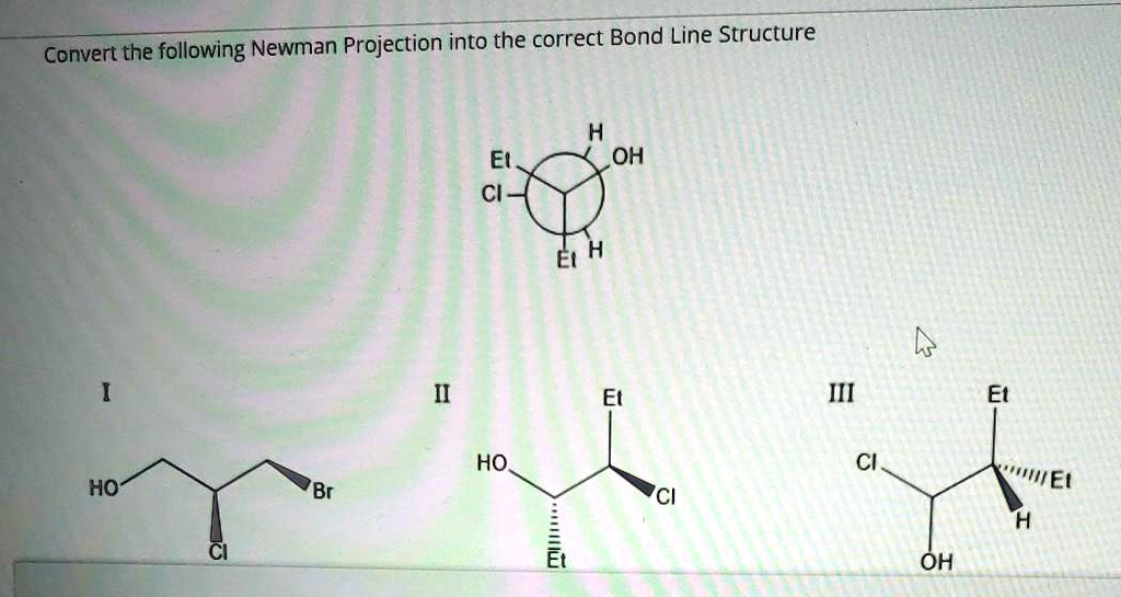 how to draw newman projections from line structures