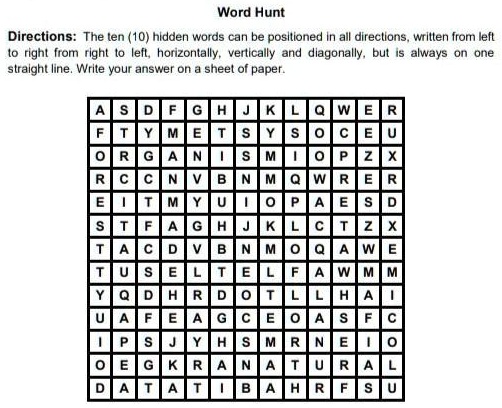 SOLVED: Find 10 hidden words. 4 times of posting =( Word Hunt ...