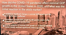 how did the covid 19 pandemic affect nominal gdp growth in the united states in 2020 and what was the initial reaction in the stock market it caused no significant change in nominal gdp grow 66102