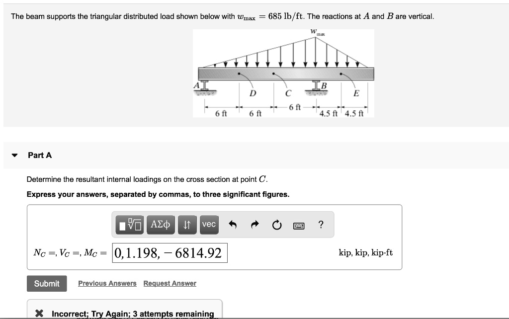 the-beam-supports-the-triangular-distributed-load-shown-below-with-wmax
