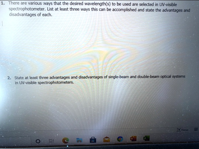 SOLVED There are various ways that the desired wavelength(s) to be