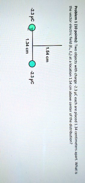 23pc the vector h 134 cm 154 two cm at objects 23hc location 154 with charge cm above cenier each are placed of the distribution centimeters apart what 38705