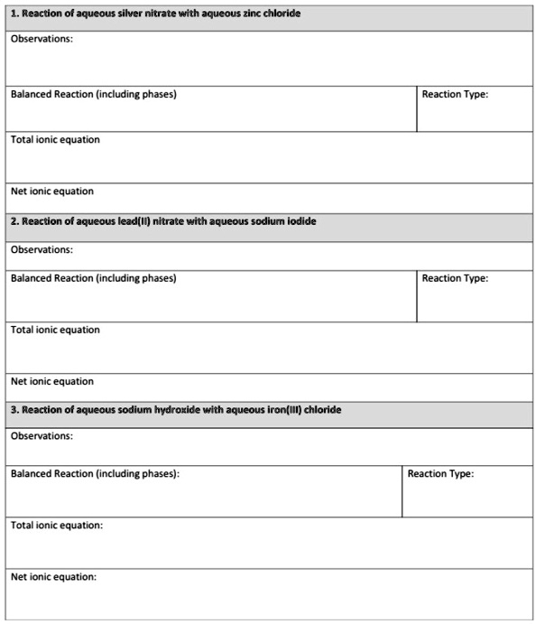 SOLVED Text Reaction of silver nitrate with aqueous zinc chloride