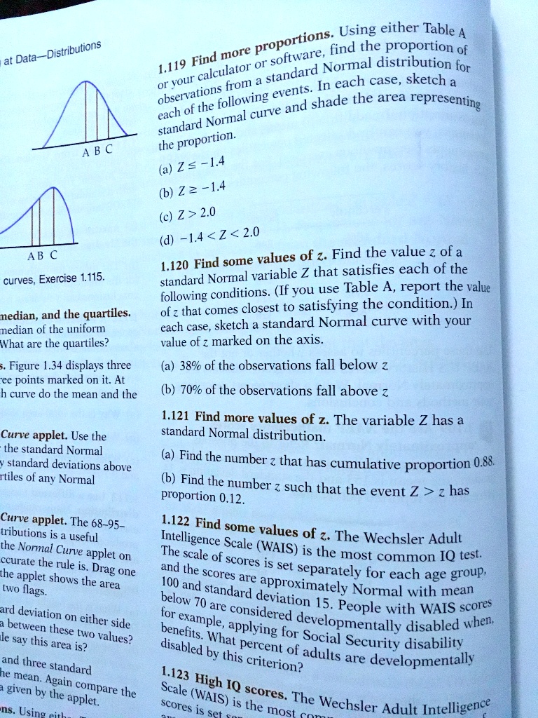 Solvedusing Either Table A Proportions Distributions More Software