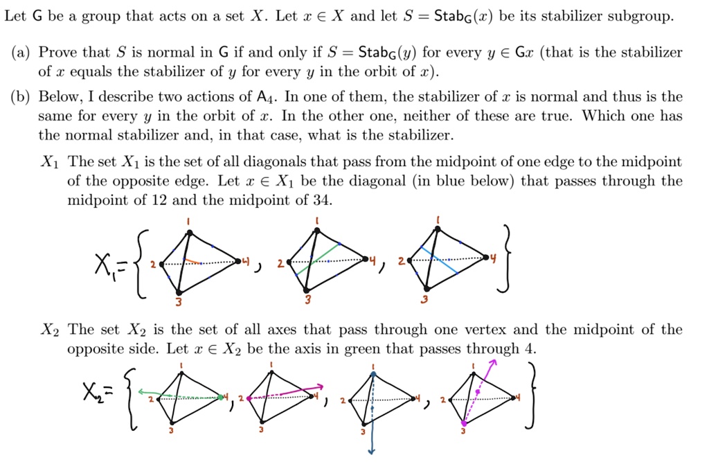 SOLVED Let G be a group that acts on a set X. Let x âˆˆ X and let S