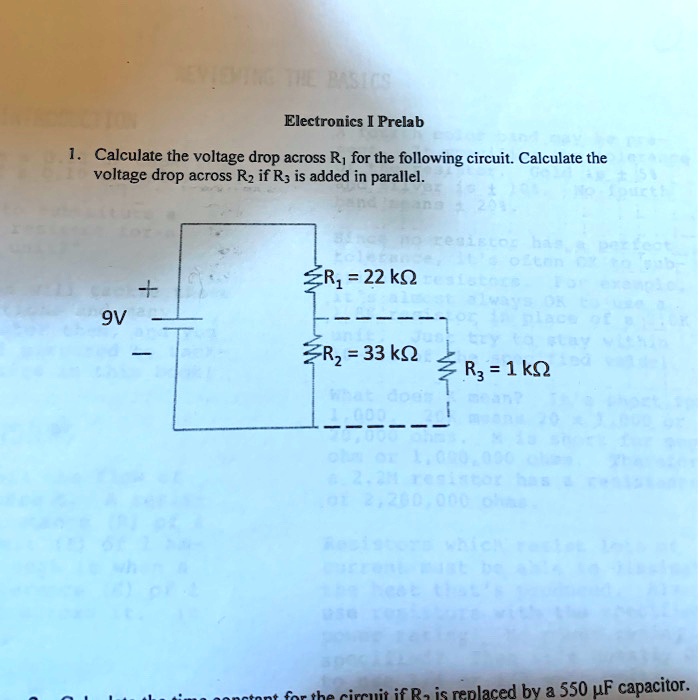 Solved Basii Electronics Prelab Calculate The Voltage Drop Across Rp For The Following Circuit 5192