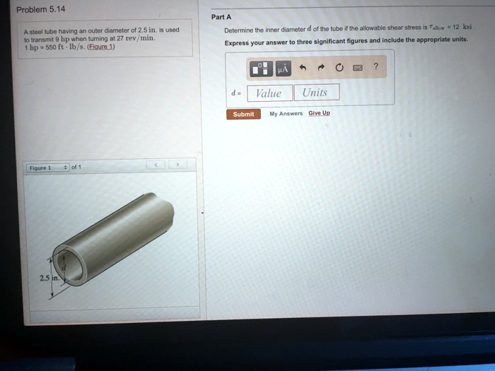 solved-problem-5-14-part-a-determine-the-inner-diameter-d-of-the-tube