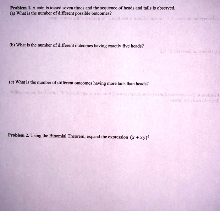 Problem 1 A Coin Is Tossed Seven Times And The Sequen Itprospt