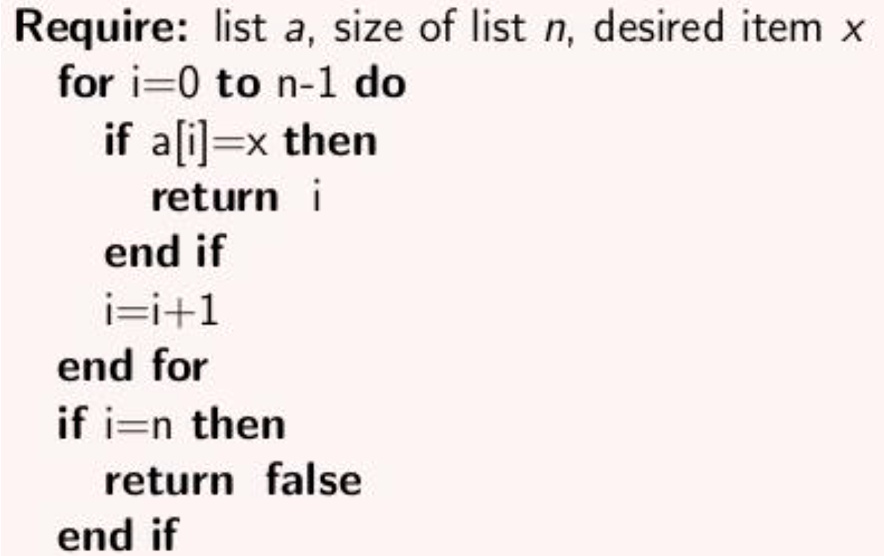 SOLVED: Analysis of the linear search algorithm: The count must be ...
