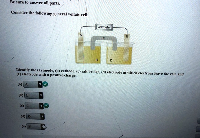 SOLVED: Be sure to answer all parts. Consider the following general