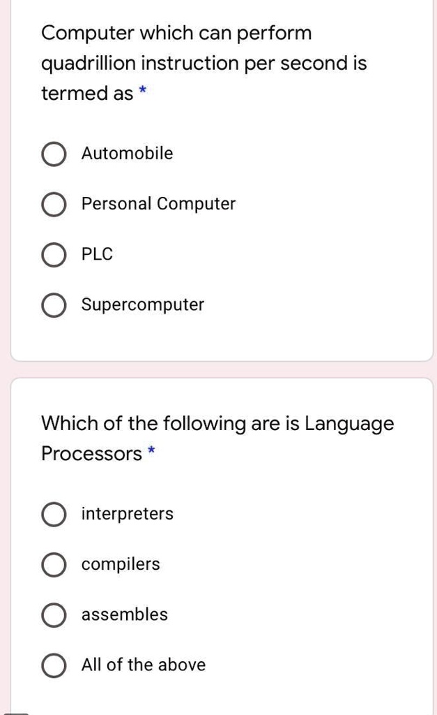 [GET ANSWER] Computer which can perform quadrillion instruction per ...