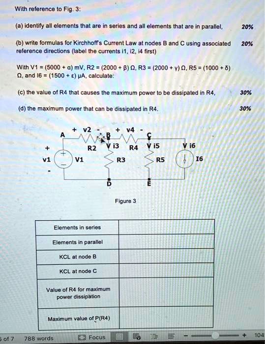 With reference to Fig. 3: (a) identify all elements that are in series ...
