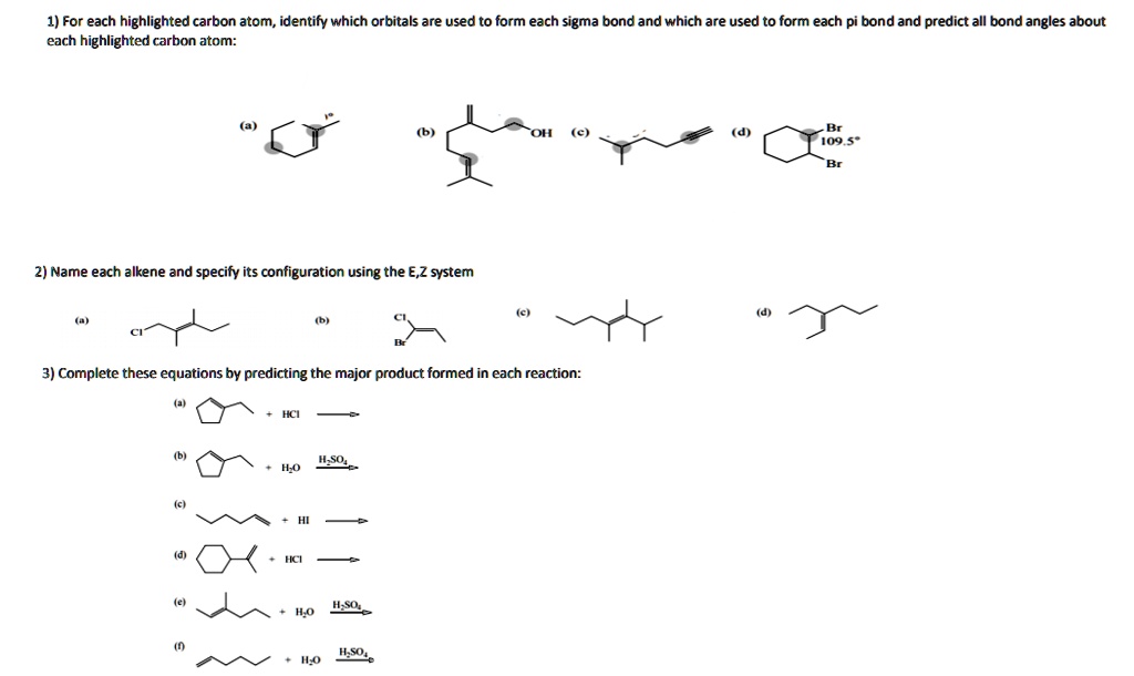 SOLVED: 2) Name Each Alkene And Specify Its Configuration Using The E,Z ...