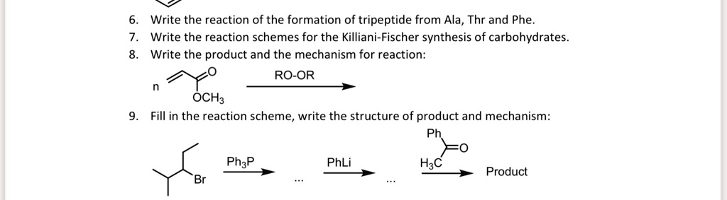 Solved:write The Reaction Of The Formation Of Tripeptide From Ala, Thr 