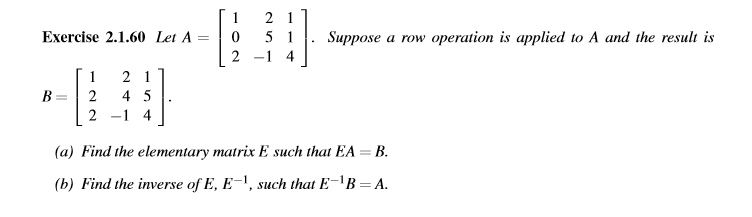 SOLVED Exercise 2.1.60 Let Ai suppose a row operation is applied