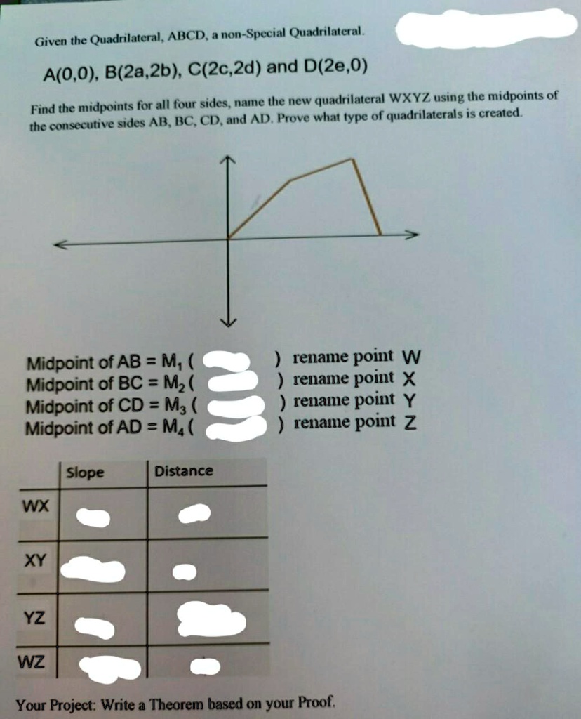 [GET ANSWER] Given the Quadrilateral, ABCD, a non-Special Quadrilateral ...