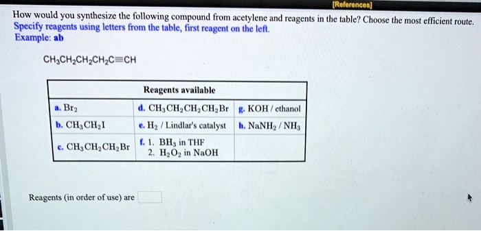 SOLVED: [Referonces] How would yOu synthesize the following compound ...