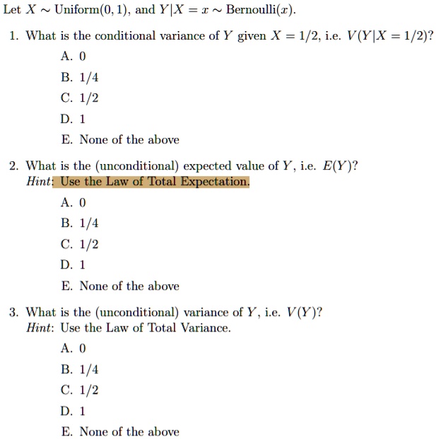 Conditional Variance Of Y Given X