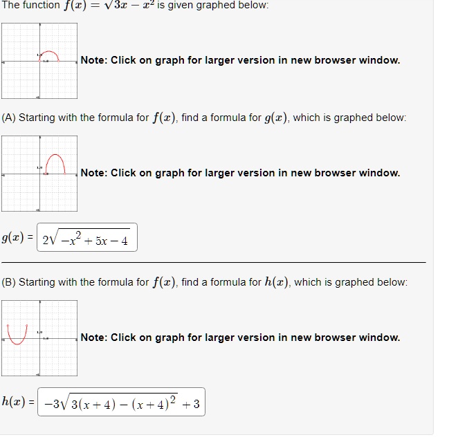 The function f(z) is given graphed below: Note: Click on the graph for ...