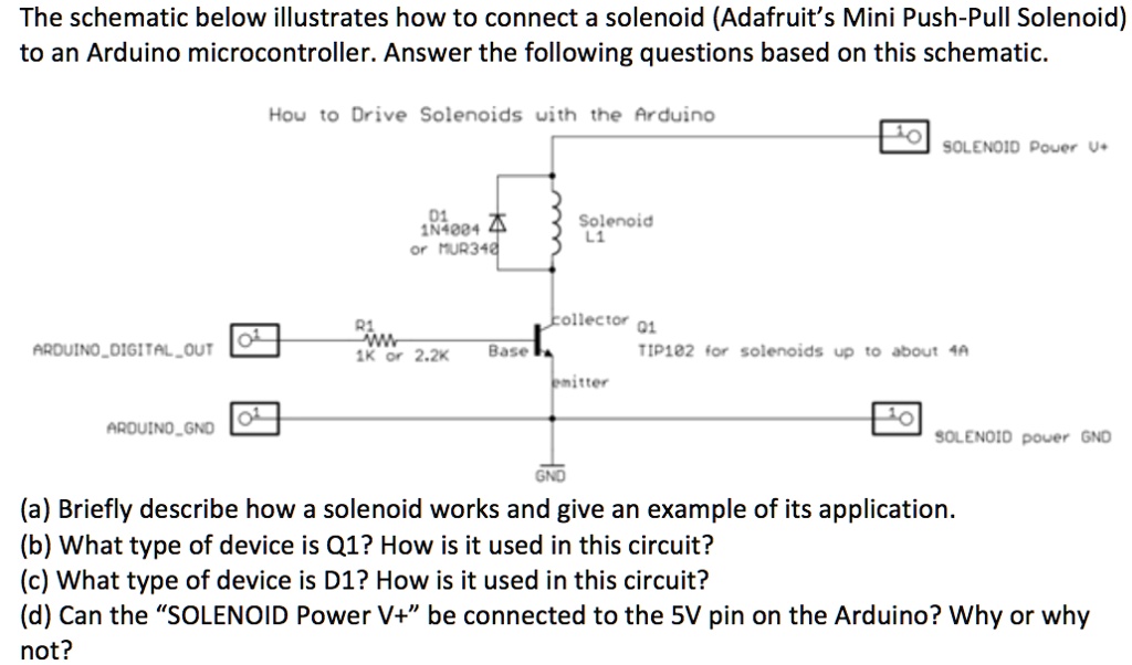 SOLVED The schematic below illustrates how to connect a solenoid