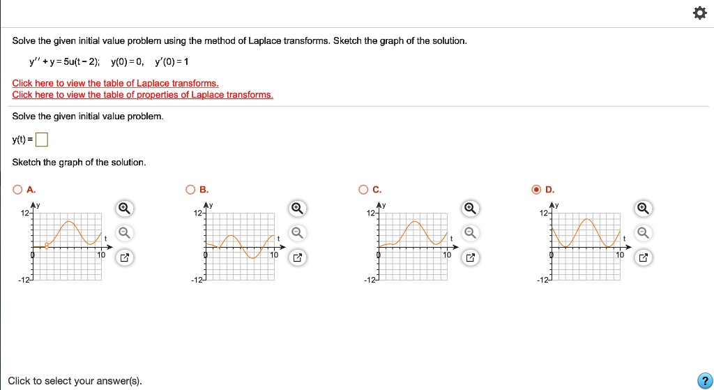 SOLVED: Solve the given initial value problem using the method of ...