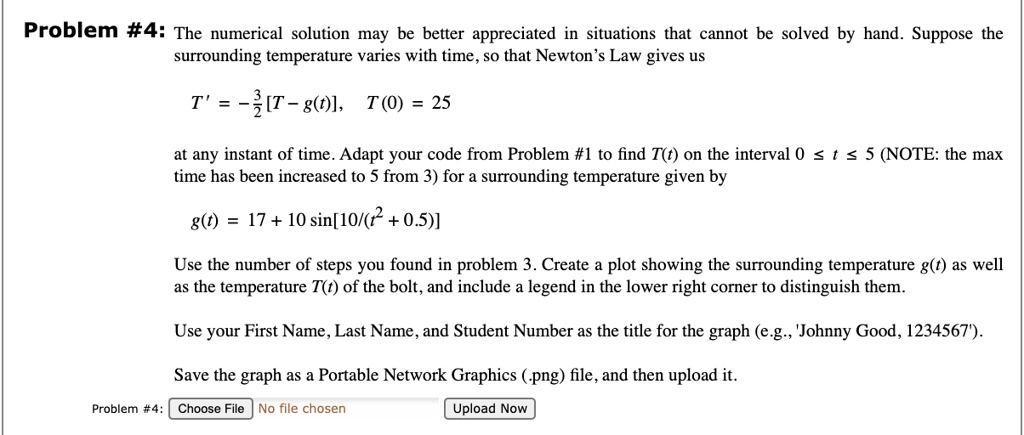 Non Viable Math Example problem 4 the numerical solution may be better appreciated in ...