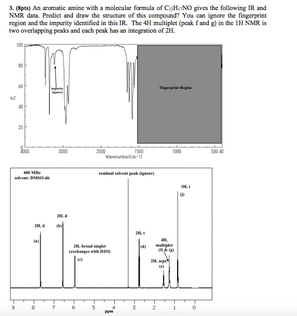 SOLVED (Spts) An aromatic amine with molecular formula of CiHiNO gives