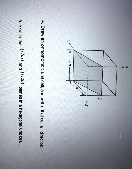 4. Draw an orthorhombic unit cell, and within that cell a direction. 5 ...