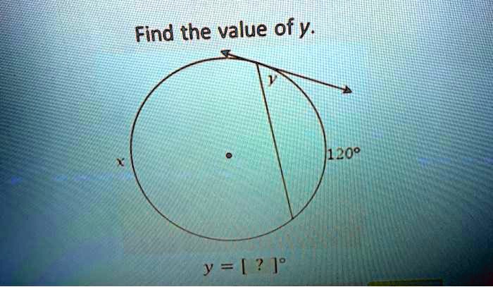 Find the value of y.
120°
y = [ ? ]°