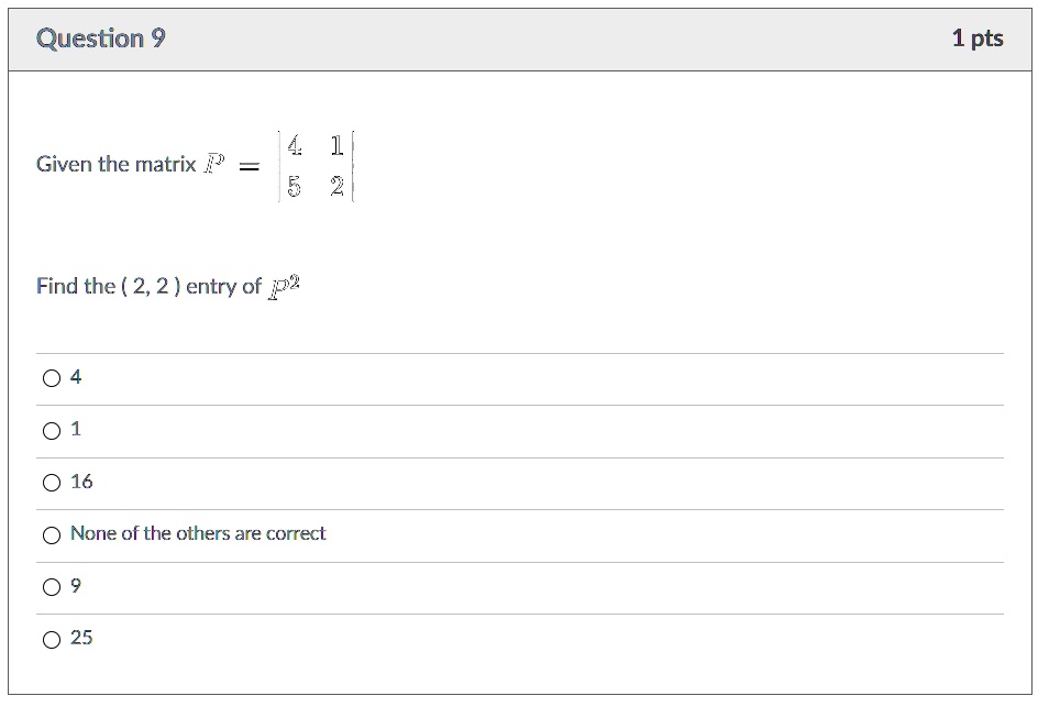 solved-question-1-pts-given-the-matrix-6-2-find-the-2-2-entry-of