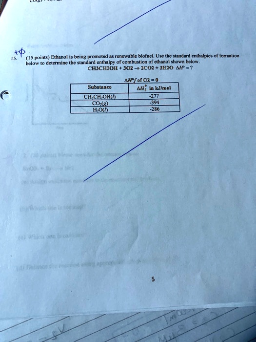 SOLVED Ethanol being promoted as a renewable biofuel. We use standard