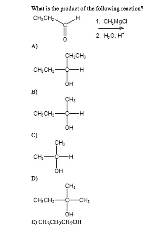 SOLVED: What Is The Product Of The Following Reaction? CH CH: CH Ilgcl ...