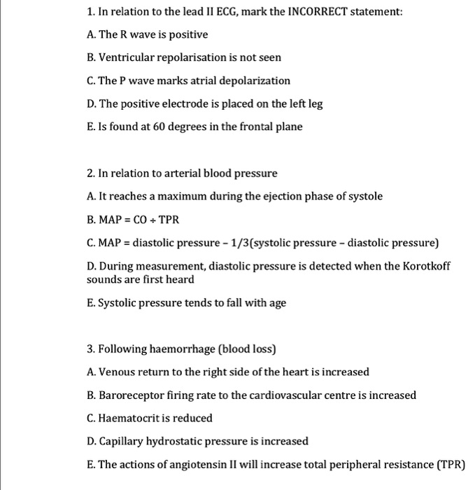 VIDEO solution In relation to the lead II ECG, mark the INCORRECT