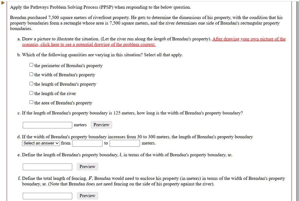 SOLVED Apply the Pathways Problem Solving Process (PPSP) when