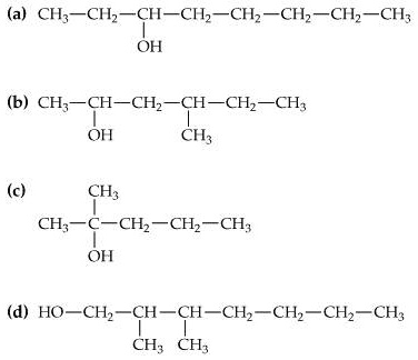 SOLVED: Please help! Name the following alcohols. Thank you ...