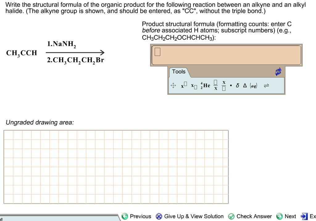 Solved Write The Structural Formula Of The Organic Product For The Following Reaction Between 3972